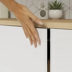 Caisson bas de cuisine Caraway GoodHome blanc H. 72 cm x L. 50 cm