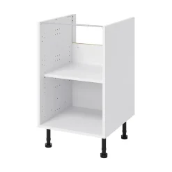 Caisson bas de cuisine Caraway GoodHome blanc H. 72 cm x L. 50 cm