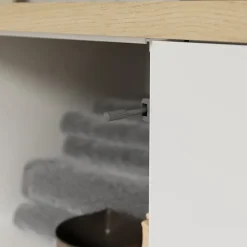 Caisson bas de cuisine Caraway GoodHome blanc H. 72 cm x L. 50 cm