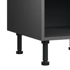 Caisson bas de cuisine Caraway GoodHome anthracite H. 72 cm x l. 50 cm