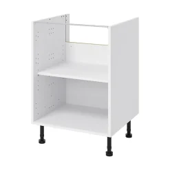 Caisson bas de cuisine Caraway GoodHome blanc H. 72 cm x L. 60 cm