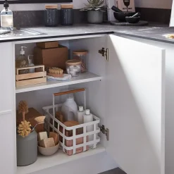 Caisson bas de cuisine Caraway GoodHome blanc H. 72 cm x L. 60 cm