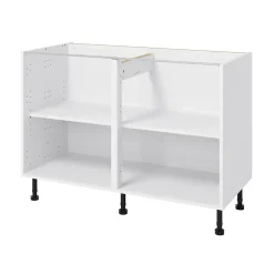 Caisson bas de cuisine GoodHome Caraway Blanc H. 72 cm x l. 120 cm