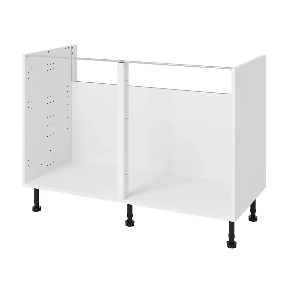 Caisson bas de cuisine GoodHome Caraway Blanc H. 72 cm x l. 120 cm