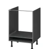 Caisson bas de cuisine pour four Caraway GoodHome anthracite H. 72 cm x L. 60 cm