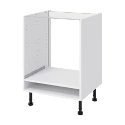 Caisson bas de cuisine pour four Caraway GoodHome blanc H. 72 cm x L. 60 cm