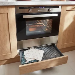 Caisson bas de cuisine pour four Caraway GoodHome blanc H. 72 cm x L. 60 cm