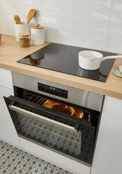 Caisson bas de cuisine pour four Caraway GoodHome blanc H. 72 cm x L. 60 cm