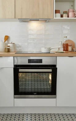 Caisson bas de cuisine pour four Caraway GoodHome blanc H. 72 cm x L. 60 cm