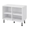 Caisson bas de cuisine surbaissé GoodHome Caraway Blanc H. 72.6 cm x l. 90 cm