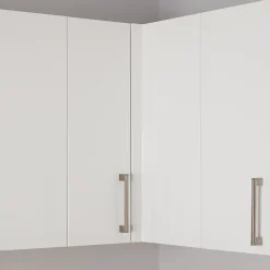 Caisson haut d'angle de cuisine 2 portes GoodHome Caraway Blanc H. 72 cm x l. 63 cm