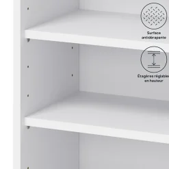 Caisson haut de cuisine blanc L. 40 cm x H. 72 cm Caraway Innovo GoodHome