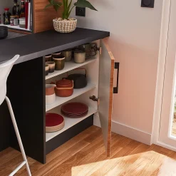 Caisson haut de cuisine Caraway GoodHome blanc H. 72 cm x L. 60 cm