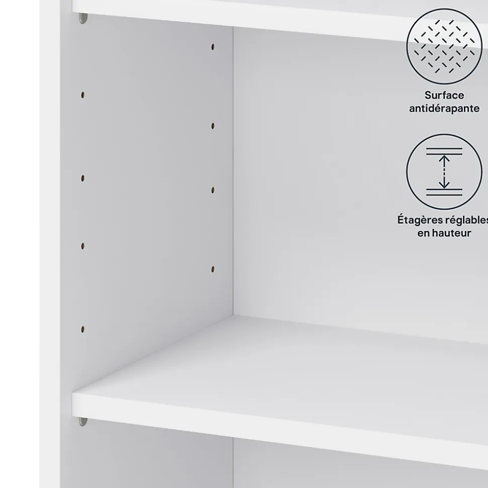 Caisson haut de cuisine GoodHome Caraway Blanc H. 90 cm x l. 50 cm