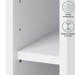 Caisson haut de cuisine GoodHome Caraway Blanc H. 90 cm x l. 15 cm