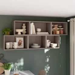 Caisson haut de cuisine ouvert GoodHome Caraway Gris H. 36 cm x l. 50 cm