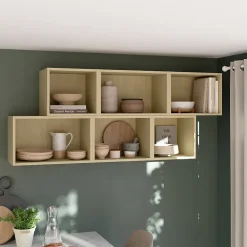 Caisson haut de cuisine ouvert GoodHome Caraway Chêne H. 36 cm x l. 60 cm