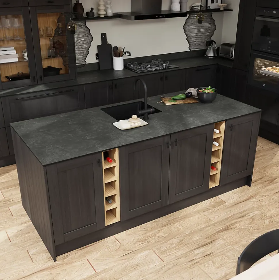 Caisson range bouteilles GoodHome Caraway Chêne H. 72 cm x l. 15 cm