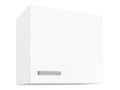 Caissons de cuisine - 1 meuble bas & 1 meuble haut - 2 portes & 1 tiroir - Blanc brillant - TRATTORIA