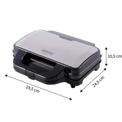 CAMRY CR 3054 Appareil à croque-monsieur pour deux gros sandwichs en Acier allié Coloris Gris