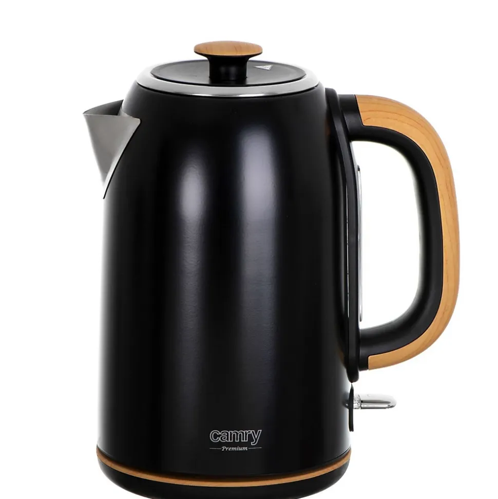 CAMRY CR 1342 Bouilloire en métal 1,7 l STRIX 2200 W avec arrêt automatique Coloris Noir