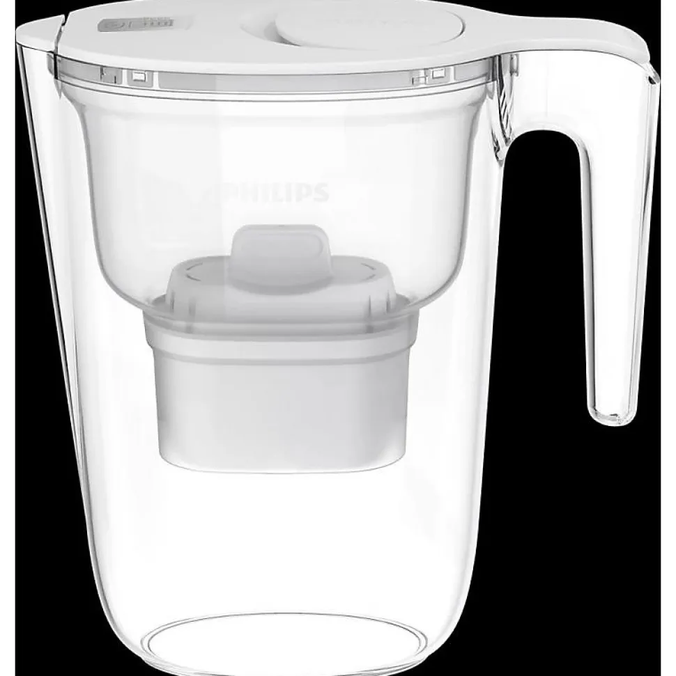 Carafe filtrante 2,6 L blanche avec 3 filtres en Microfiltration et digital timer Philips PHAWP2933WHT3/24