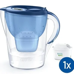 Carafe filtrante BRITA - Marella Bleu XL - Capacité 3,5L dont 2,5L d'eau filtrée - 1 Cartouche Maxtra Pro All-In-1 incluse