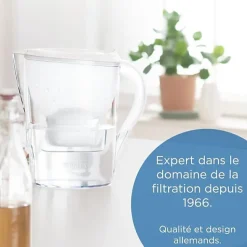 Carafe filtrante BRITA - Marella Bleu XL - Capacité 3,5L dont 2,5L d'eau filtrée - 1 Cartouche Maxtra Pro All-In-1 incluse