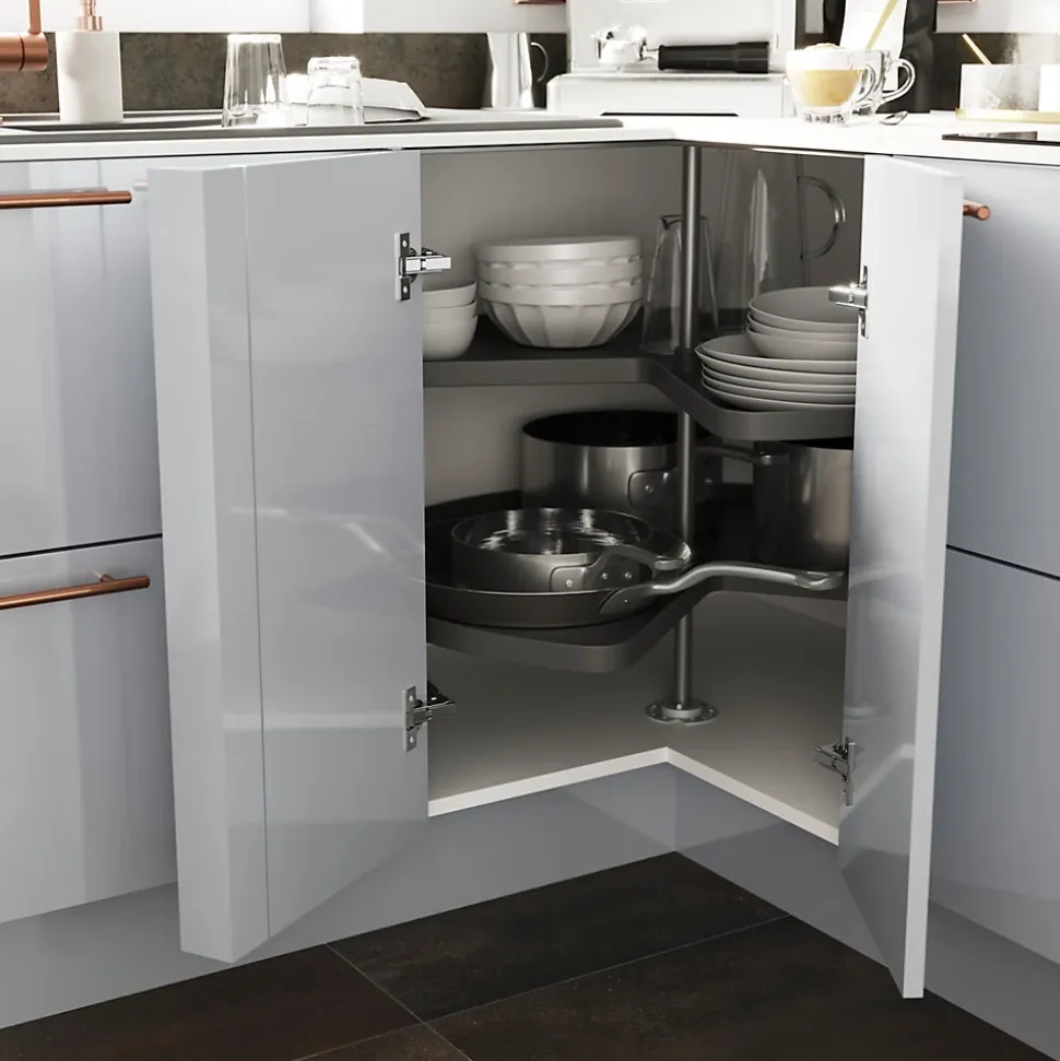 Carrousel d'angle 3/4 pour meuble de cuisine GoodHome Pebre 93 cm