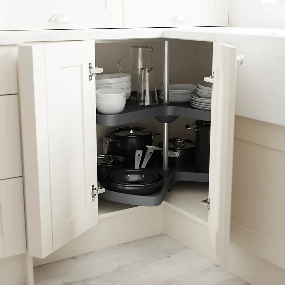 Carrousel d'angle 3/4 pour meuble de cuisine GoodHome Pebre 93 cm