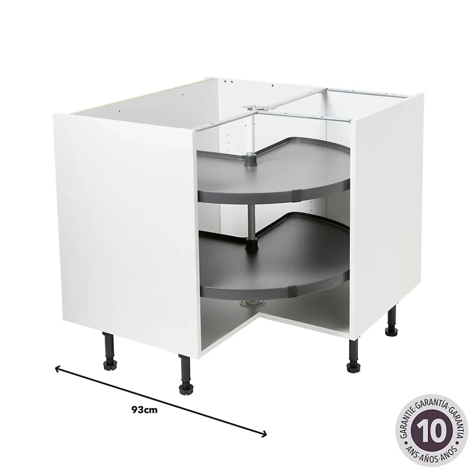 Carrousel d'angle 3/4 pour meuble de cuisine GoodHome Pebre 93 cm