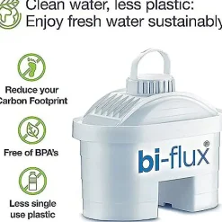 Cartouche Filtrante Bi-Flux Plastique Blanc - LAICA F6M - Améliore la qualité de l'eau - Pack de 6