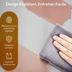 CASABEL Poubelle Tri Selectif 60L 2x30L Acier Inox Chrome Double Compartiments Pedale Bacs Amovibles Couvercles Silencieux