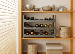 Casier 6 bouteilles en polypropylène gris Elixir Sundis