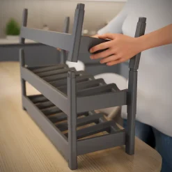 Casier 6 bouteilles en polypropylène gris Elixir Sundis