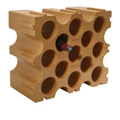 Casier 15 bouteilles en polystyrène coloris brique