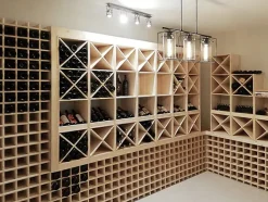 Casier à bouteilles modulaire Rioja en pin pour 78 bouteilles 150x75x22cm