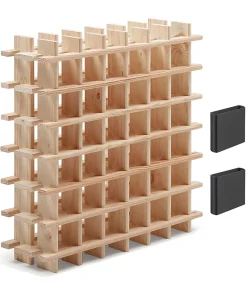 Casier à bouteilles Rioja en pin pour 36 bouteilles 75x75x22&cm