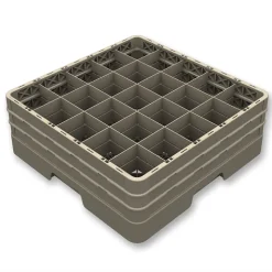 Casier de Lavage Fermé pour 25 Verres - H 140 à 300 mm - Pujadas - Beige - l50- L0.1- P50- h20- Polypropylène