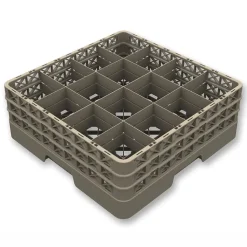 Casier de Lavage Ouvert pour 16 Verres - H 140 à 300 mm - Pujadas - Beige - l50- L0.1- P50- h18- Polypropylène