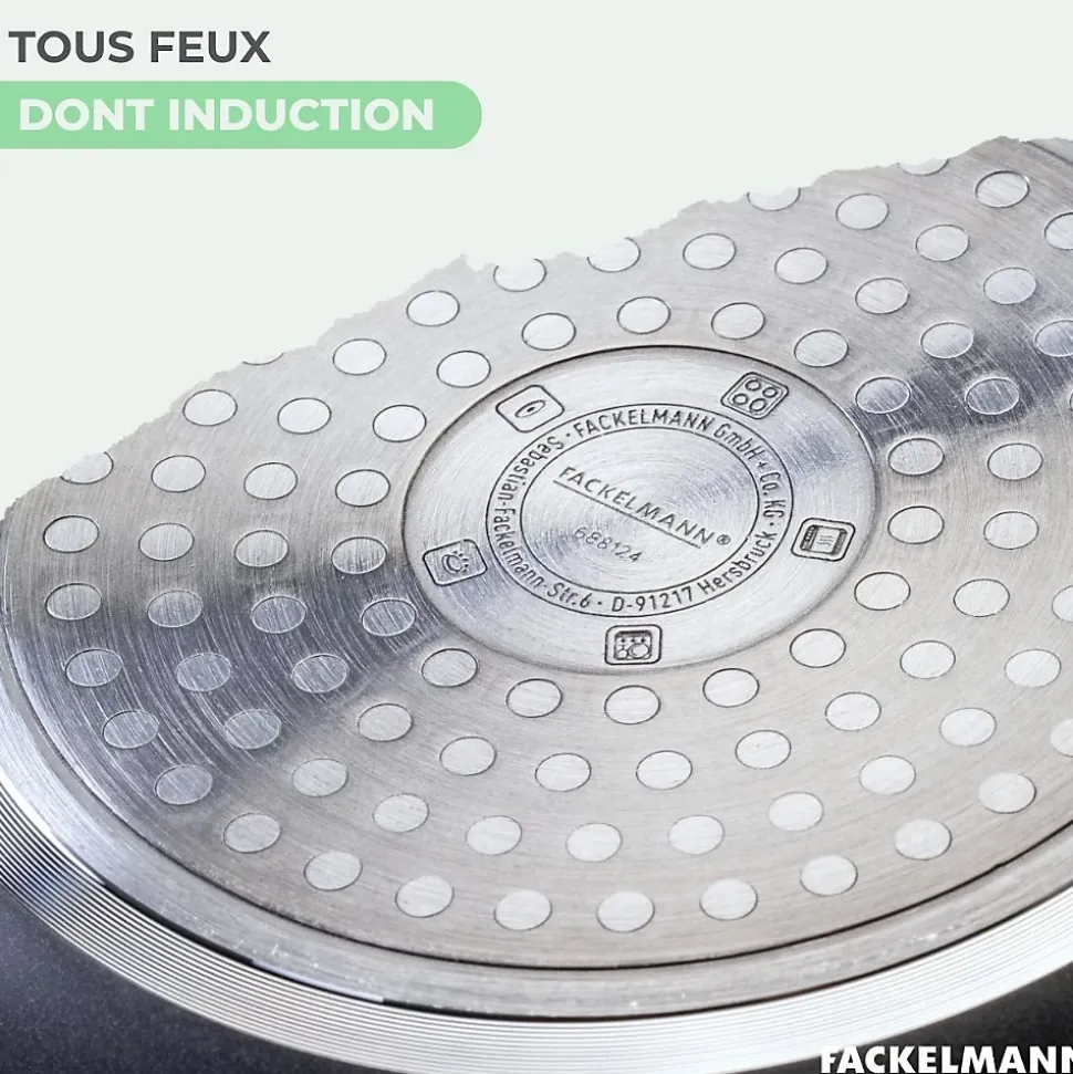 Casserole 16 cm aluminium revêtement céramique antiadhésif sans PFAS Fackelmann Brandao