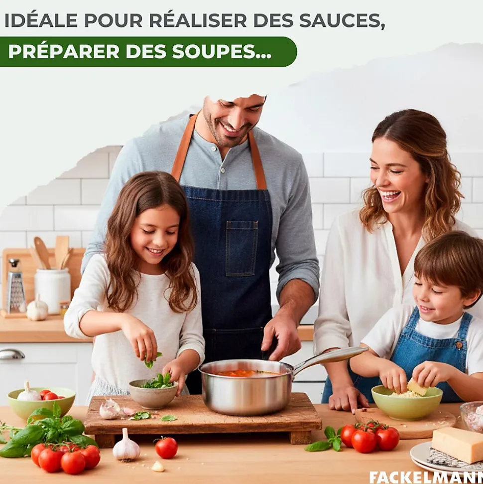 Casserole 14 cm en inox 18/10 Triply Fackelmann Vita3