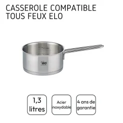 Casserole en inox 16 cm capacité 1,3 litres Elo Citrin