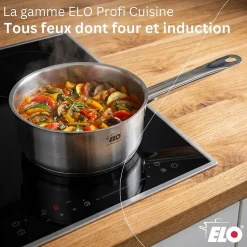 Casserole en inox 20 cm de 2,2 litres Elo Profi Cuisine