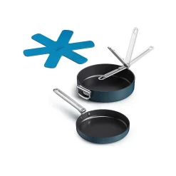 Casserole Joseph Joseph Set de 2 poeles 24 et 28cm + 1 separateur protege ustensiles