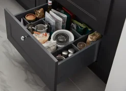 Casserolier de cuisine Soto GoodHome gris anthracite H. 19 cm x L. 60 cm