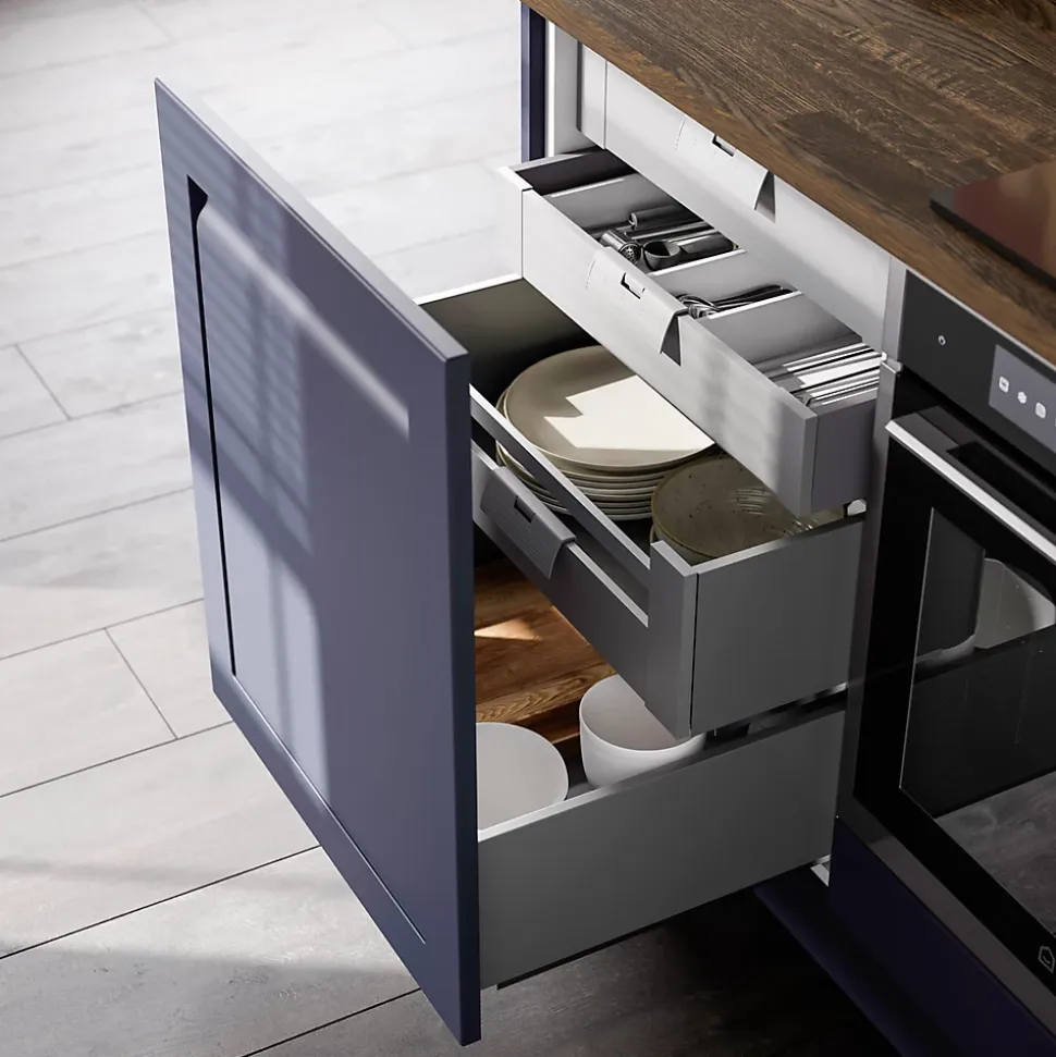 Casserolier de cuisine Soto GoodHome gris anthracite H. 19 cm x L. 60 cm