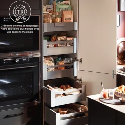 Casserolier GoodHome Soto Anthracite l. 100 cm