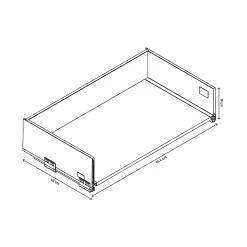 Casserolier GoodHome Soto Anthracite l. 100 cm