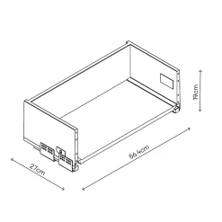 Casserolier GoodHome Soto anthracite l. 60 x P. 27 cm